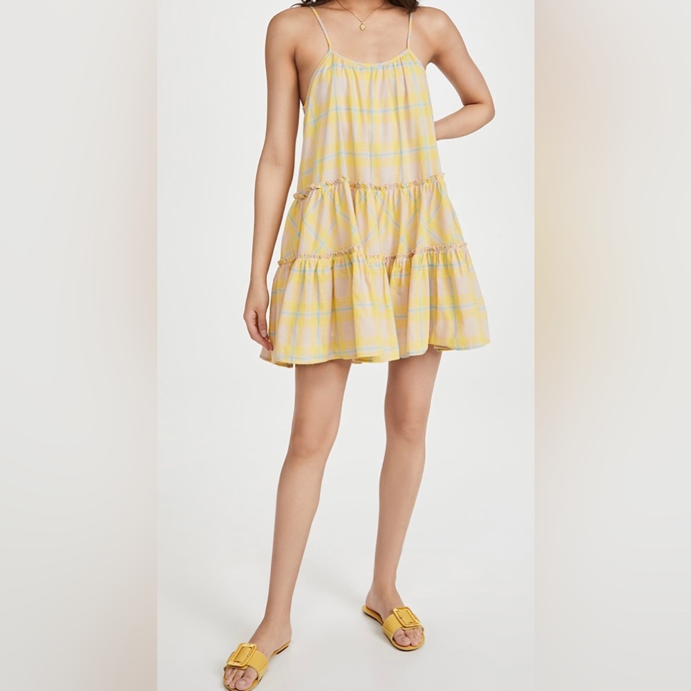 NWT dRA Los Angeles Nathalia Dress in Yellow Plaid